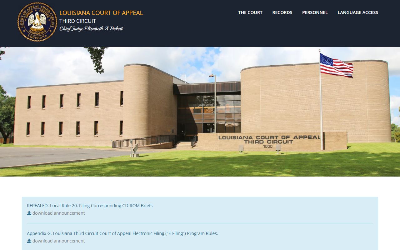Lafayette Parish court records Louisiana Court of Appeal Third Circuit