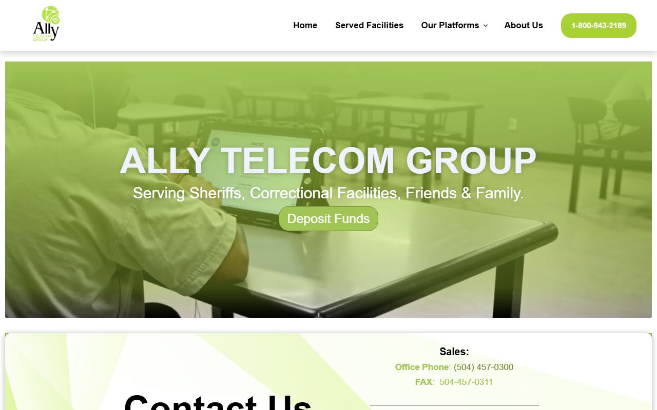 Lafayette Parish inmate records Ally Telecom prepaid and video visits