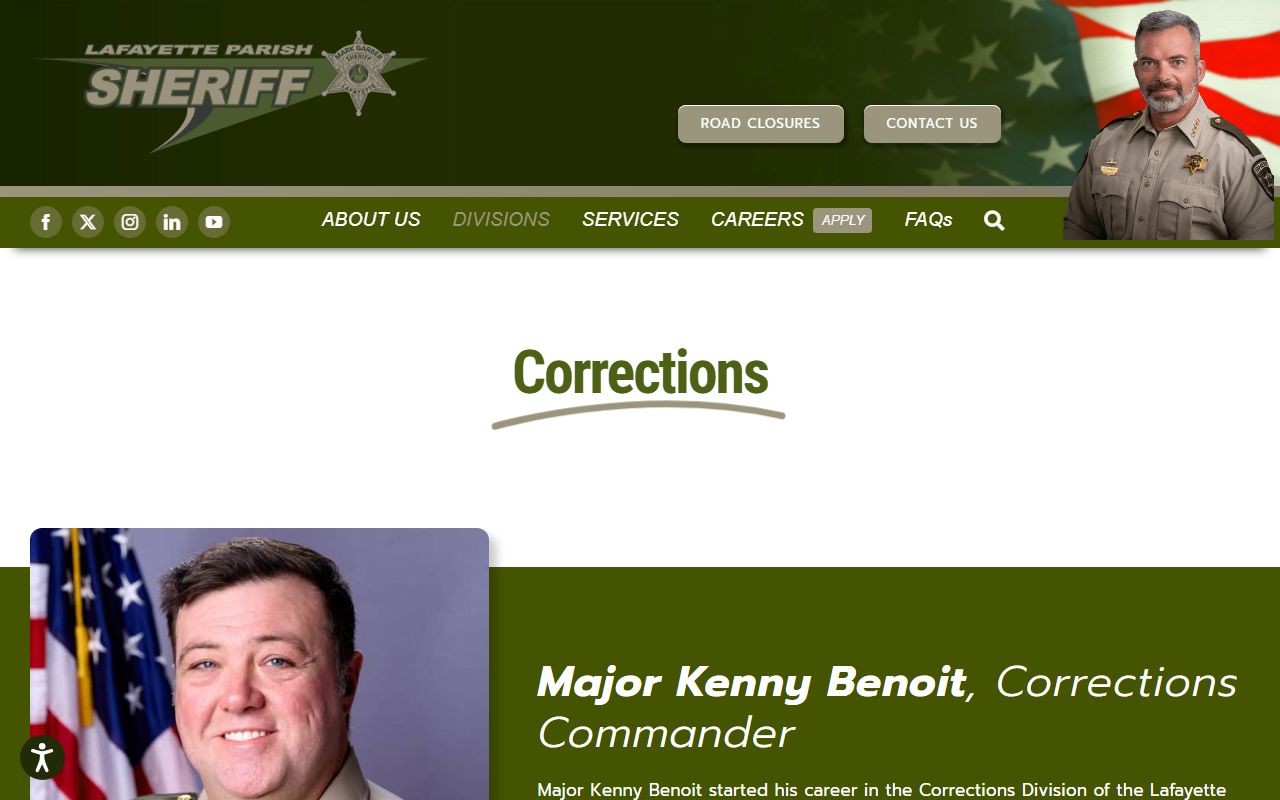 Lafayette Parish inmate records LPSO Corrections Division