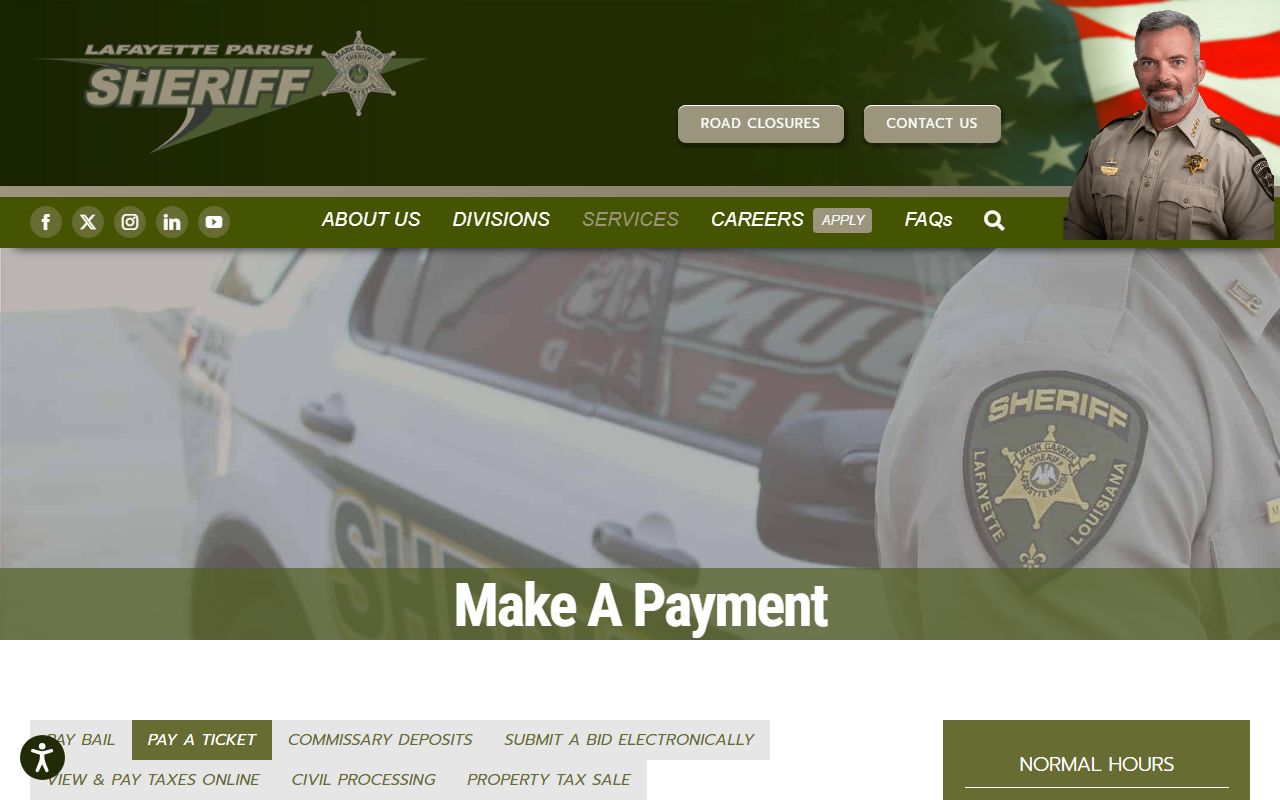 Lafayette Parish traffic court records LPSO ticket payment